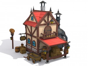 cartoon house 3Dモデル
