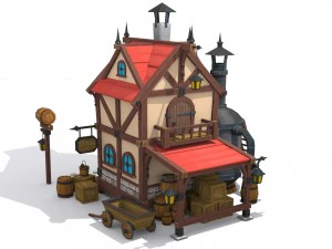 cartoon house 3D Model