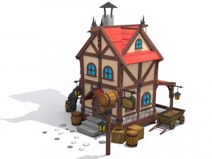 cartoon house 3Dモデル