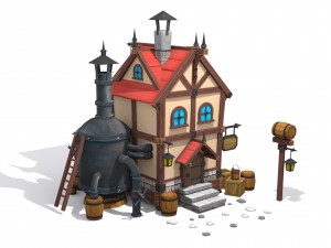 cartoon house 3D Модель