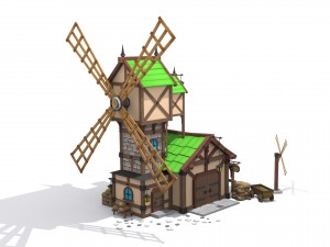 cartoon mill 3D Модель