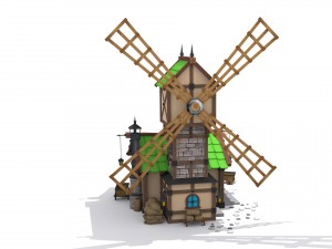 cartoon mill Modèle 3D