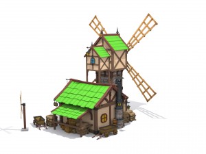 cartoon mill Modèle 3D