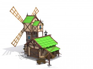 cartoon mill Modèle 3D
