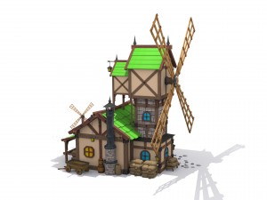 cartoon mill 3D Модель