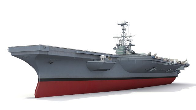aircraft carrier Modelo 3D .c4d .max .obj .3ds .fbx .stl .blend 