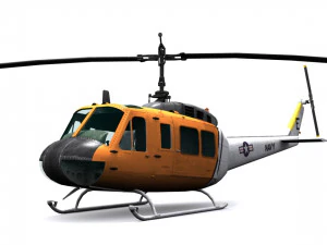 helic&oacute;ptero de rescate uh Modelo 3D