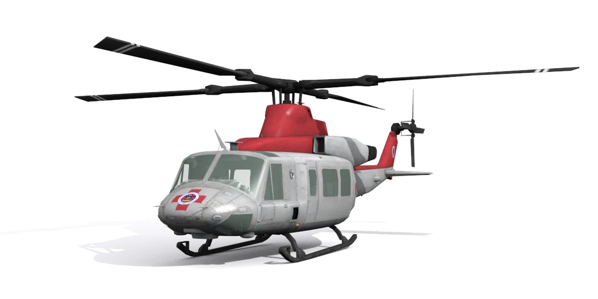 medical helicopter 3D Model .c4d .max .obj .3ds .fbx .stl .blend 