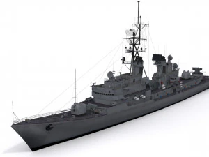 charles f adams-class destroyer 3D Model