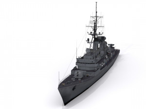 charles f adams-class destroyer 3D 모델
