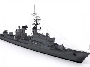 charles f adams-class destroyer 3D Model