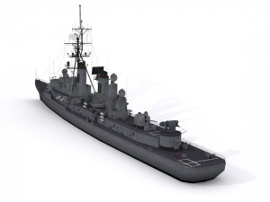 charles f adams-class destroyer 3D 모델
