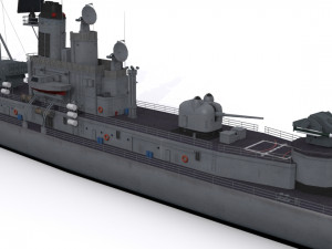 charles f adams-class destroyer 3D 모델