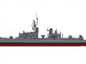 charles f adams-class destroyer 3D 모델