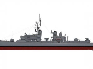 charles f adams-class destroyer 3D Model