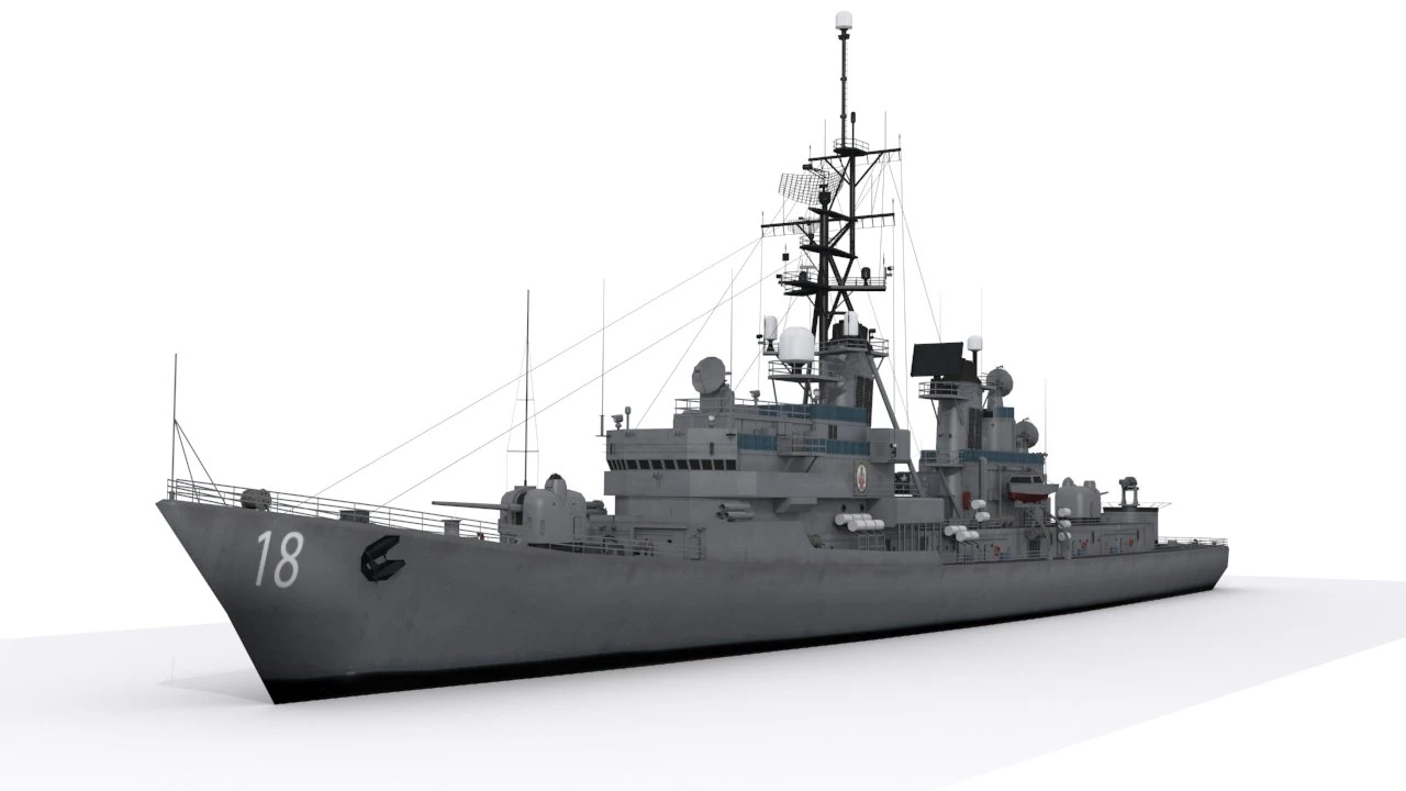 destroyer ddg 18 3D Model .c4d .max .obj .3ds .fbx .stl .blend 