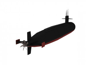 uss jacksonville ssn-699 Modelo 3D