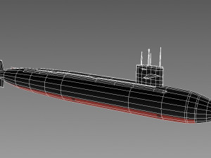 uss jacksonville ssn-699 Modelo 3D