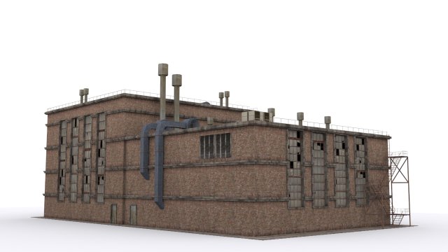 factory 3D Model .c4d .max .obj .3ds .fbx .stl .blend 