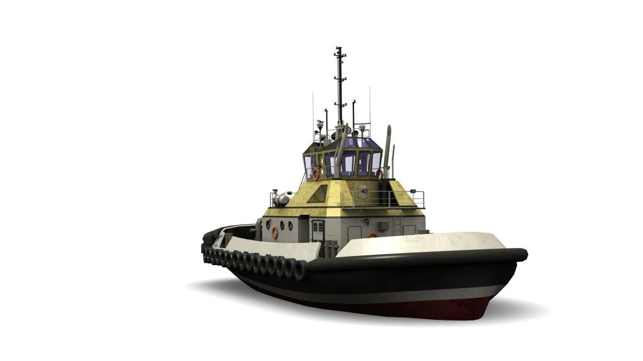 tugboat 3D Model .c4d .max .obj .3ds .fbx .stl .blend 