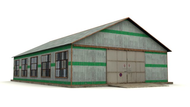 hangar 3D Model .c4d .max .obj .3ds .fbx .stl .blend 