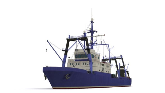 trawler Modello 3D .c4d .max .obj .3ds .fbx .stl .blend 