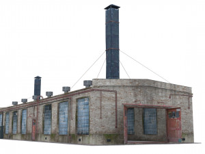 old boiler house building 3D 모델