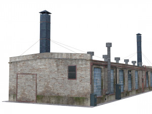 old boiler house building 3D 모델
