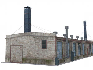 old boiler house building 3D Model