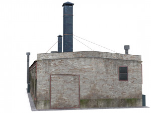 old boiler house building 3D 모델