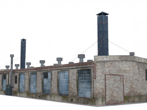 old boiler house building 3D 모델