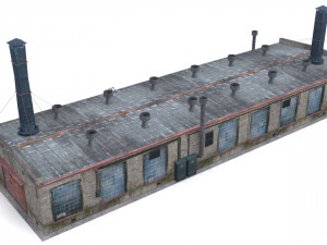 old boiler house building 3D 모델