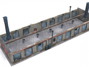 old boiler house building 3D 모델