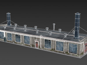 old boiler house building 3D 모델