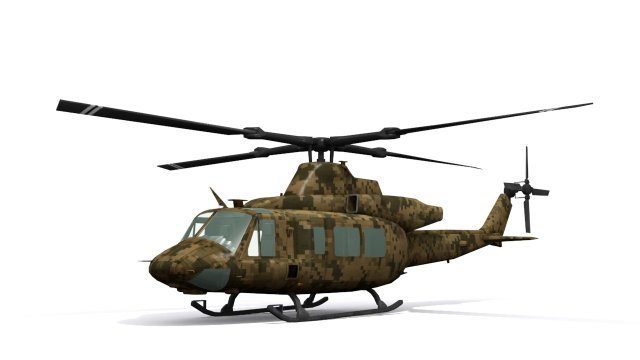 uh 1 venom Model 3D .c4d .max .obj .3ds .fbx .stl .blend 