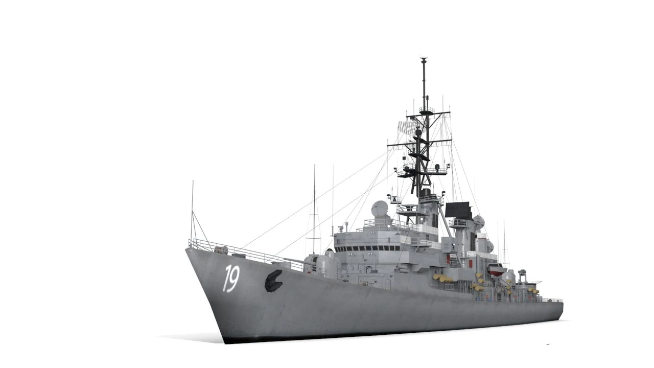ddg 19 uss tattnal Modelo 3D .c4d .max .obj .3ds .fbx .stl .blend 