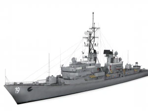 ddg 19 uss tattnal Modelo 3D