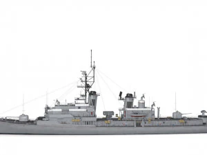 ddg 19 uss tattnal Modelo 3D