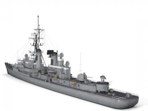 ddg 19 uss tattnal Modelo 3D