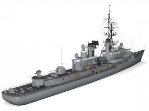 ddg 19 uss tattnal Modelo 3D