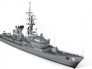 ddg 19 uss tattnal Modelo 3D