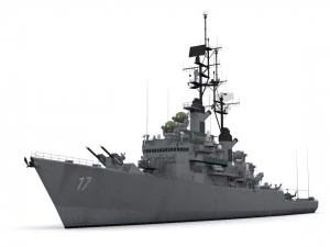 dlg 17 uss harry e yarnell 3D Model