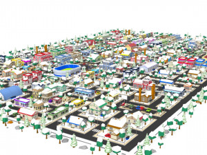 cartoon city 3D 模型