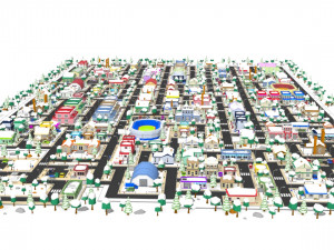 cartoon city 3D Model
