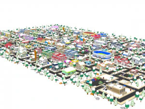 cartoon city 3D Model