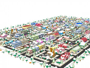 cartoon city 3D Model