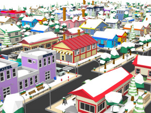 cartoon city 3D Model