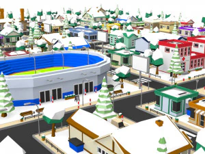 cartoon city 3D Model
