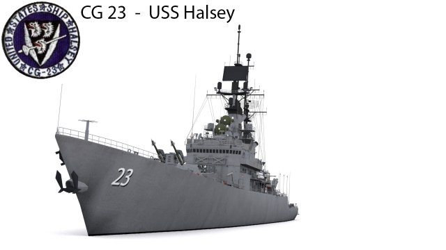 cg 23 - uss halsey 3D Model .c4d .max .obj .3ds .fbx .stl .blend 