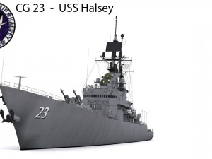 cg 23 - uss halsey 3D Model